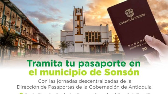 Tramite su pasaporte en Sonsón