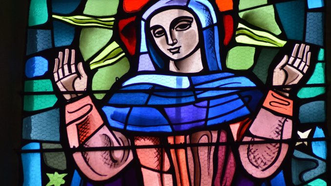 Vitral Virgen María