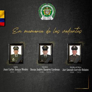 Policía Nacional condena asesinatos de tres uniformados en Antioquia y Cauca