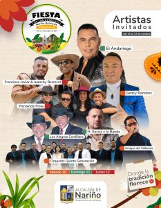 Fiesta de las Cosechas 2026: Nariño (Antioquia) anuncia el cartel artístico de su versión 20